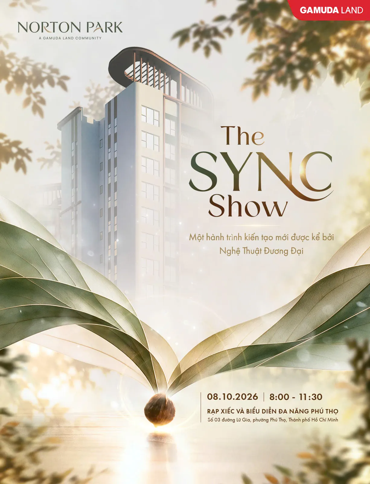 Thư mời sự kiện The SYNC Show của Norton Park ngày 08/10/2026